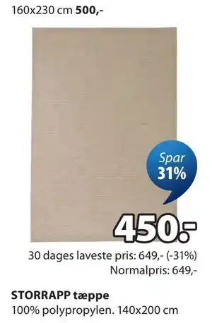 STORRAPP tæppe