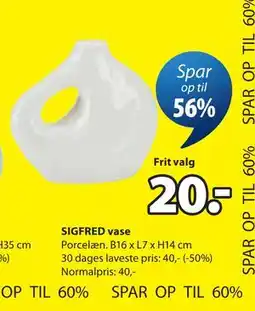 JYSK SIGFRED vase tilbud