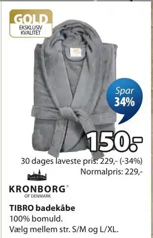 JYSK TIBRO badekåbe tilbud