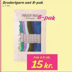 Hi five Broderigarn sæt 8-pak tilbud