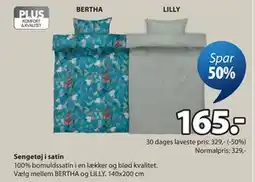 JYSK Sengetøj i satin tilbud