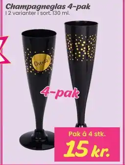 Hi five Champagneglas 4-pak tilbud