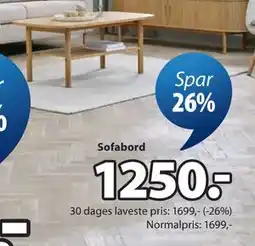 JYSK LYNGVIG sofabord tilbud