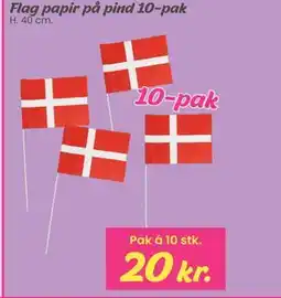 Hi five Flag papir på pind 10-pak tilbud