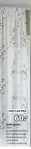 JYSK KINN gardin tilbud