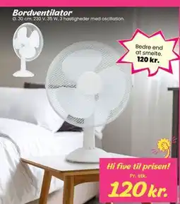 Hi five Bordventilator tilbud