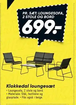 Bilka Klokkedal loungesæt tilbud