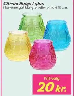 Hi five Citronellalys i glas tilbud