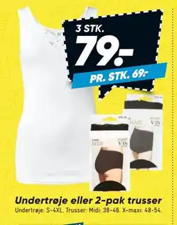 Bilka Undertrøje eller 2-pak trusser tilbud