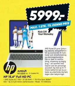 Bilka HP 15,6” Full HD PC tilbud