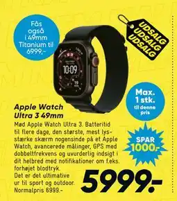 Bilka Apple Watch Ultra 3 49mm tilbud