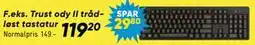 Bilka Trust ody II trådløst tastatur tilbud