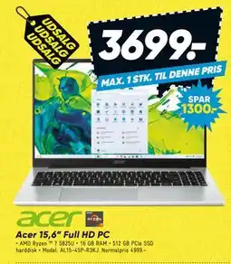 Bilka Acer 15,6” Full HD PC tilbud