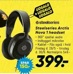 Bilka Steelseries Arctis Nova 1 headset tilbud
