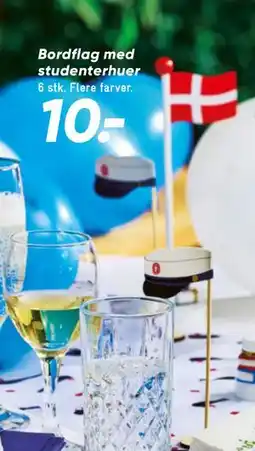 Bilka Bordflag med studenterhuer tilbud
