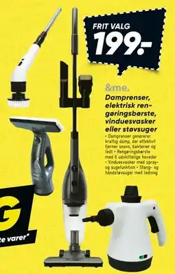 Bilka Damprenser, elektrisk rengøringsbørste, vinduesvasker eller støvsuger tilbud