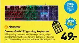 Bilka Denver GKB-232 gaming keyboard tilbud