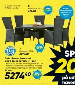 Bilka Wells havestol tilbud
