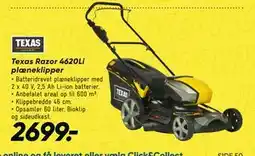 Bilka Texas Razor 4620Li plæneklipper tilbud