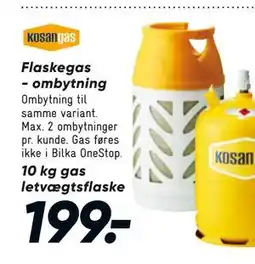Bilka Flaskegas - ombytning tilbud