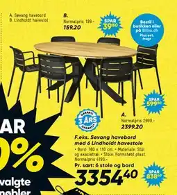 Bilka Søvang havebord tilbud