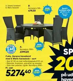 Bilka Serena havebord tilbud