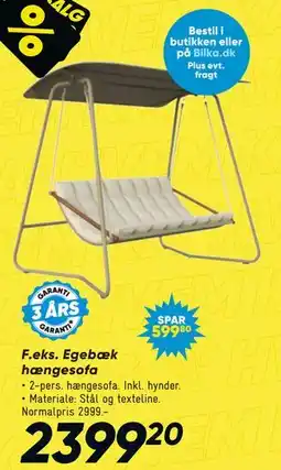 Bilka Egebæk hængesofa tilbud