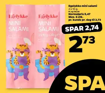 Netto EGELYKKE Mini salami tilbud