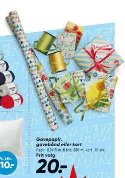 Bilka Gavepapir, gavebånd eller kort tilbud