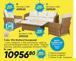 Bilka Gotland 3-pers. loungesofa tilbud