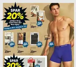 Bilka SPAR 20% på Bjørn Borg, Calvin Klein eller Boss tights tilbud