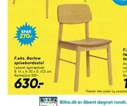 Bilka Barlow spisebordsstol tilbud