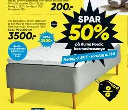 Bilka Spar 50% på Huma Nordic boxmadrassenge tilbud