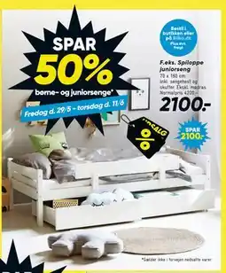 Bilka Spar 50% børne- og juniorsenge tilbud