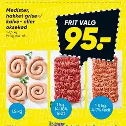 Bilka Medister, hakket grise-/ kalve- eller oksekød tilbud