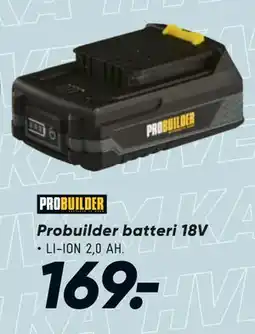 Bilka Probuilder batteri 18V tilbud