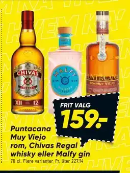 Bilka Puntacana Muy Viejo rom, Chivas Regal whisky eller Malfy gin tilbud