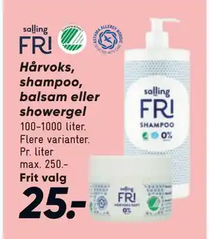 Bilka Hårvoks, shampoo, balsam eller showergel tilbud