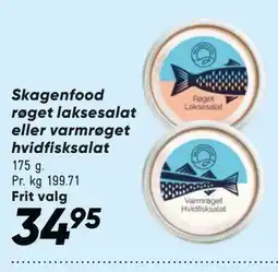 Bilka Skagenfood røget laksesalat eller varmrøget hvidfisksalat tilbud