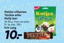 Bilka Katjes slikpose, Yankie eller Holly bar tilbud