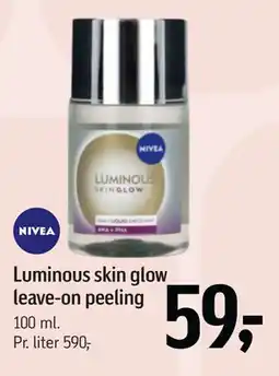 Føtex Luminous skin glow leave-on peeling tilbud