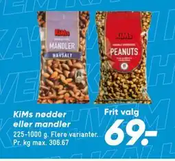 Bilka KiMs nødder eller mandler tilbud