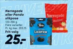 Bilka Nørregade eller Panda slikpose tilbud