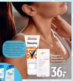 Føtex Dove eller Rexona whole body deodorant tilbud