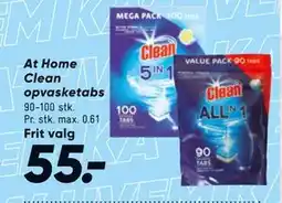 Bilka At Home Clean opvasketabs tilbud