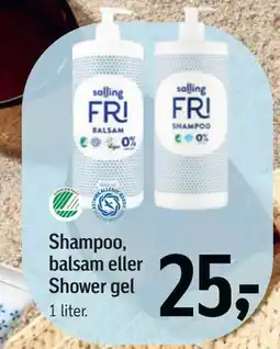 Føtex Shampoo, balsam eller Shower gel tilbud