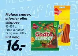 Bilka Malaco snører, stjerner eller slikpose tilbud