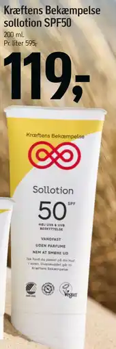 Føtex Kræftens Bekæmpelse sollotion SPF50 tilbud