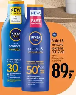 Føtex Protect & moisture solcreme SPF 30-50 tilbud