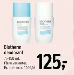 Føtex Biotherm deodorant tilbud